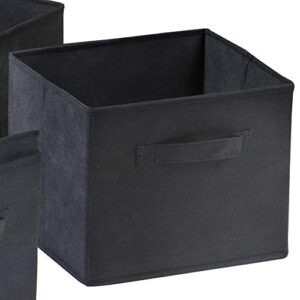 Winsome Capri Set Of 6 Foldable Black Fabric Baskets, 6 small,