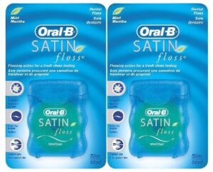 oral-b 54 yards floss satin mint (6 pieces)