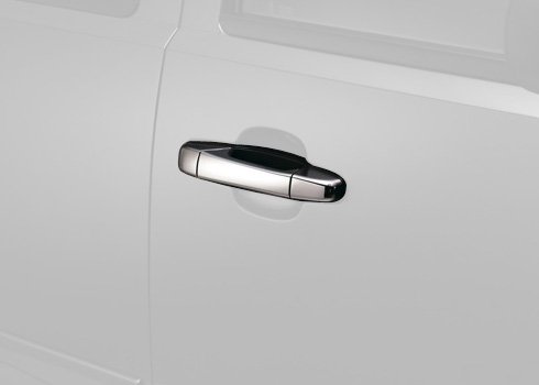 Auto Ventshade 685406 Chrome Door Lever Covers (Handle Only), 4-Door Set for 1999-2006 Silverado & Sierra 1500, Suburban, Tahoe, Yukon | 1999-2004 Silverado & Sierra 2500 | 2001-2006 Silverado & Sierra 2500HD, 3500 | 2002-2006 Avalanche 2500 & 2006 Avalan