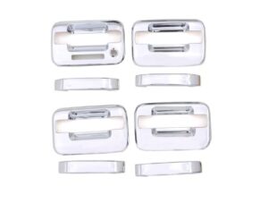 auto ventshade 685202 chrome door handle covers, 4-door set for 2004-2014 ford f-150 with keypad