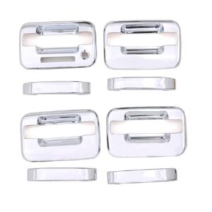 Auto Ventshade 685202 Chrome Door Handle Covers, 4-Door Set for 2004-2014 Ford F-150 with Keypad