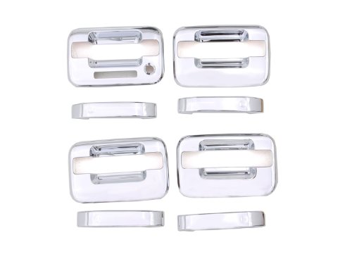 Auto Ventshade 685202 Chrome Door Handle Covers, 4-Door Set for 2004-2014 Ford F-150 with Keypad