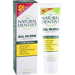 natural dentist all-in-one toothpaste, peppermint,5 ounces (pack of 3)