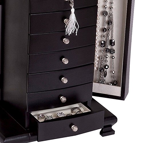 Mele & Co. Layla Java Finish Modern Wood Jewelry Chest