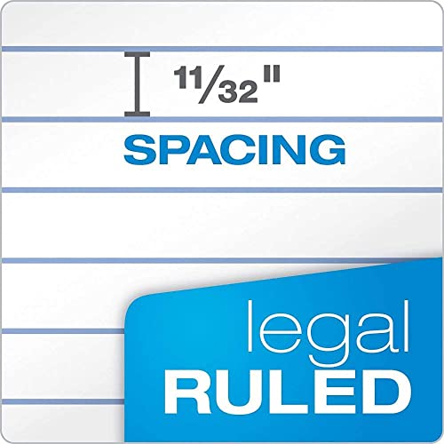 TOPS The Legal Pad Writing Pads, 8-1/2 x 11-3/4, Legal Rule, 50 Sheets, 12 Pack (7533)