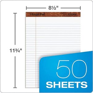 TOPS The Legal Pad Writing Pads, 8-1/2 x 11-3/4, Legal Rule, 50 Sheets, 12 Pack (7533)