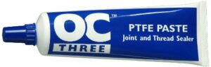 oc three, oxygen compatible oc three ptfe paste joint and thread sealer / 4 oz. tube – solutions for critical and demanding applications where no flammability, compatibility with oxygen and resistance to aggressive chemicals are essential. oc three is nsf