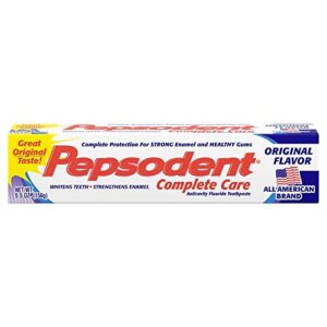 pepsodent complete care toothpaste original flavor 5.5 oz (pack of 12)
