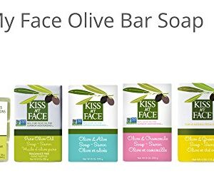 Kiss My Face Pure Olive Oil Soap with Aloe Vera, Moisturizing Bar Soap, 8 oz Bars, Olive & Aloe, 64 Ounce (Pack of 8)