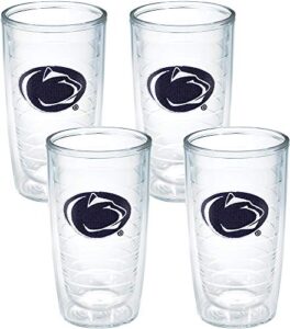 tervis made in usa double walled penn state university nittany lions insulated tumbler cup keeps drinks cold & hot, 16oz 4pk, primary logo