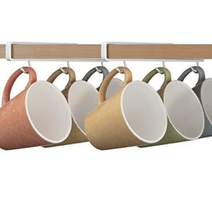 Better Houseware Undershelf Cup & Mug Hooks-Set of 2, standard, White