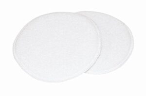 carrand 40118 terry cloth 5″ round applicator pad, 2 pack, white