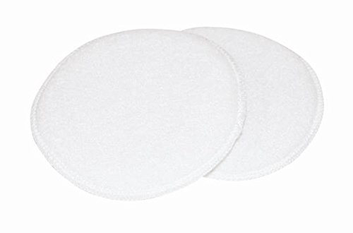 Carrand 40118 Terry Cloth 5" Round Applicator Pad, 2 Pack, White