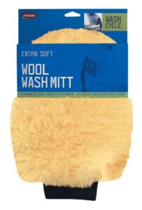carrand 40306 wool wash mitt , yellow