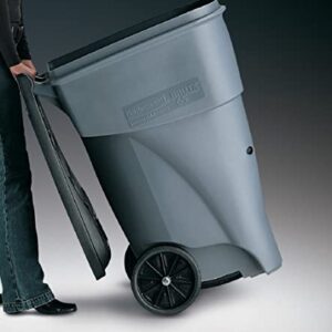 Rubbermaid Commercial Products Brute Rollout Trash/Garbage Can/Bin with Wheels, 95 GAL, for Restaurants/Hospitals/Offices/Back of House/Warehouses/Home, Gray (FG9W2200GRAY)