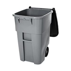 Rubbermaid Commercial Products Brute Rollout Trash/Garbage Can/Bin with Wheels, 95 GAL, for Restaurants/Hospitals/Offices/Back of House/Warehouses/Home, Gray (FG9W2200GRAY)