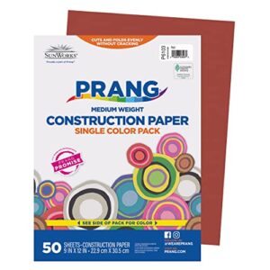 Prang (Formerly SunWorks) Construction Paper, Red, 9" x 12", 50 Sheets