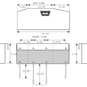 WARN 15639 Soft Winch Cover with Bungee Cord Fasteners for 16.5ti, M15000, and M12000 Winches , Black