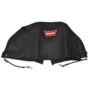 WARN 13917 Soft Winch Cover with Bungee Cord Fasteners for 9.5ti and XD9000i Winches , Black