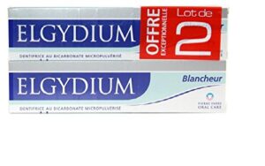 elgydium whitening toothpaste with bicarbonate lot de 2×75 ml