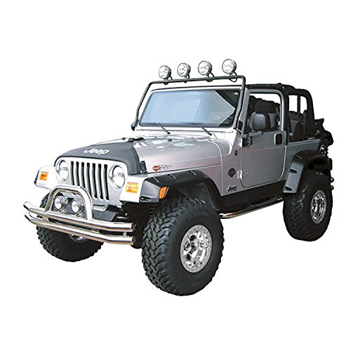 Rugged Ridge 11232.01 Light Bar, Full Frame, Black; 97-06 Jeep Wrangler TJ