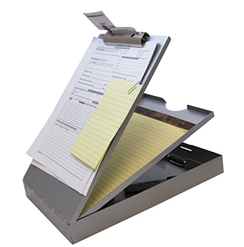 Saunders Metal Clipboard with Storage, Letter Size Heavy Duty Contractor Grade Clipboard, Recycled Aluminum Dual Storage Form Holder with High Capacity Clip, Assembled in USA, Silver Cruiser-Mate
