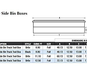 Lund 5748 Challenger Series Brite Single-Lid Side-Mount Specialty Storage Box