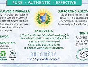 Auromere Ayurvedic Herbal Toothpaste, Classic Licorice Flavor - Vegan, Natural, Non GMO, Fluoride Free, Gluten Free, with Neem & Peelu (4.16 oz), 4 Pack