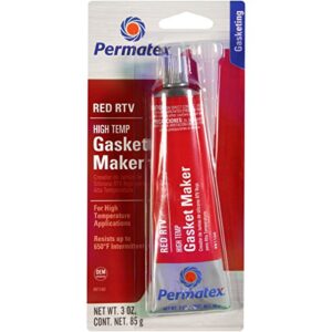 permatex 81160-12pk high-temp red rtv silicone gasket, 3 oz. (pack of 12)
