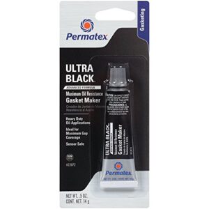 permatex 22072-6pk ultra black maximum oil resistance rtv silicone gasket maker – pack of 6