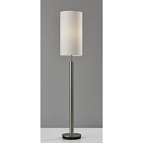 Adesso 4174-22 Hollywood Table Lamp, 58 in., 100W Incandescent, Brushed Steel Finish, 1 Tall Lamp