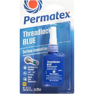 permatex 24300-6pk surface insensitive threadlocker blue, 0.34 oz. (pack of 6)