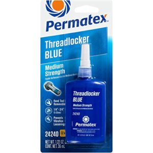 permatex 24240-6pk medium strength threadlocker blue, 36 ml (pack of 6)
