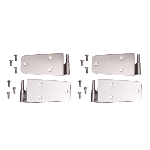 Rugged Ridge 11113.01 Door Hinge Kit, Stainless Steel; 76-93 Jeep CJ/Wrangler YJ