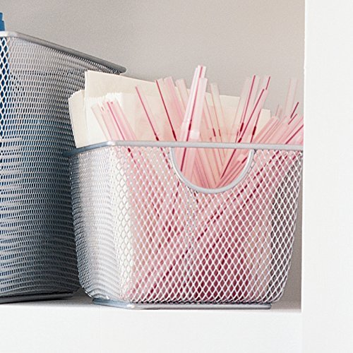 Design Ideas Mesh Storage Nest, Silver, Small