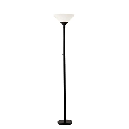 Adesso Home 7500-01 Transitional Two Light Floor Lamp from Aries Collection in Black Finish, 73