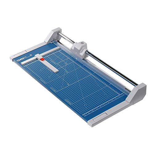 Dahle 552 Professional Rolling Trimmer 20" Cut Length 20 Sheet Capacity Self-Sharpening Automatic Clamp German Engineered Paper Cutter