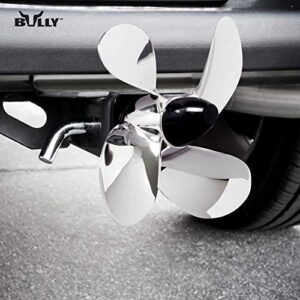 Bully CR-402 Chrome ABS Plastic Universal Fit Truck Propeller Hitch Cover Fits 1.25" and 2" Hitch Receivers for Trucks from Chevy (Chevrolet), Ford, Toyota, GMC, Dodge RAM, Jeep