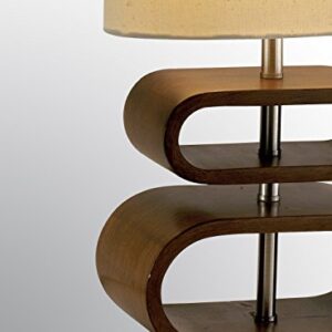 Adesso 3202-15 Rhythm Table Lamp, 19.5 in, 60 W Incandescent/13W CFL, Walnut PVC Veneer on MDF, 1 Table Lamp