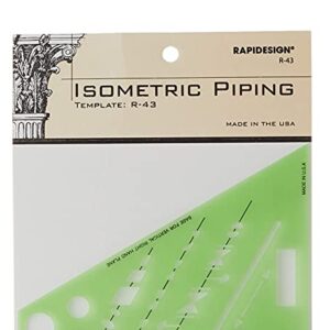 Rapidesign Isometric Piping Template, 1 Each (R43)