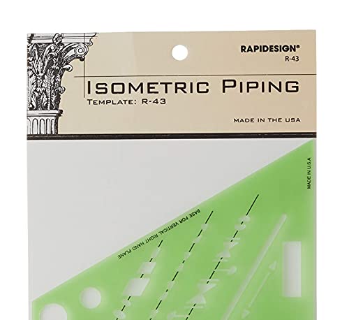 Rapidesign Isometric Piping Template, 1 Each (R43)