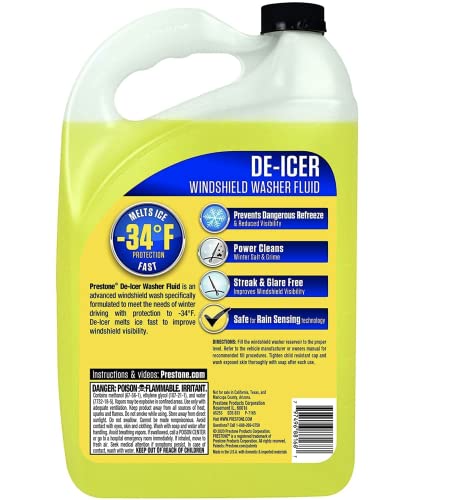 Prestone AS250 De-Icer Windshield Washer Fluid - 1 Gallon