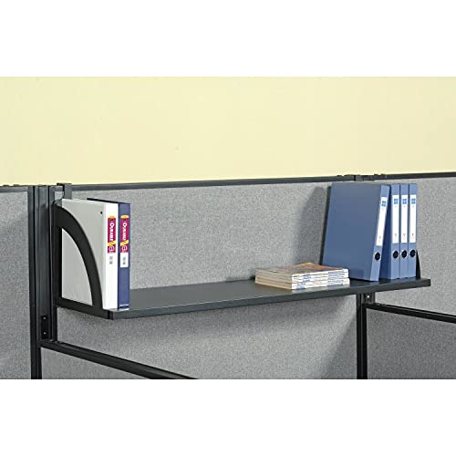 Global Industrial 36" W Hanging Shelf, Black, for 1-3/4" Partition/Cubicle Panels