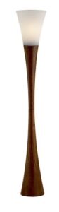 adesso home 3201-15 contemporary modern one light floor lamp from espresso collection in bronze/dark finish, 10.00 inches, walnut poplar wood