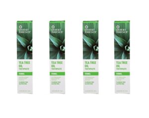 desert essence natural tea tree oil toothpaste fennel – 6.4 oz pack of 4
