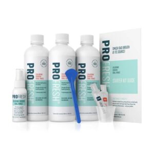 *new look, same great product* profresh breathcare system starter kit – 3 bottles with activator pacs™ & tongue cleaner