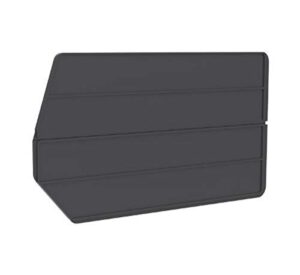 akro-mils 40265 lengthwise plastic divider for 30265 akrobin storage bins, black, (6-pack)
