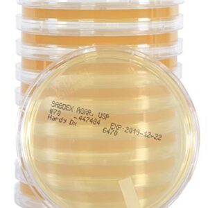 Sabdex (Sabouraud Dextrose) Agar, USP, for Cultivation of Yeast and Fungi, 15x100mm Plate, Order by The Package of 10, by Hardy Diagnostics