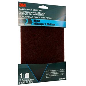 3m paint & body scuff pad, 03193, 6 in x 9 in, 1 per pack