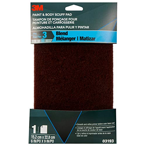 3M Paint & Body Scuff Pad, 03193, 6 in x 9 in, 1 Per Pack